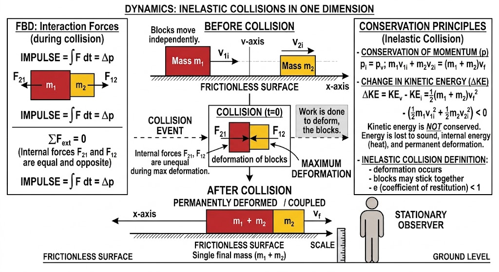 Inelastic Collision in One Dimension